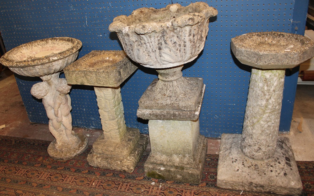 Garden urns and bird tables (20th Aug)