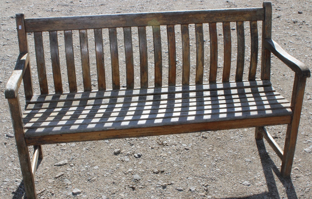 Teak garden bench (10th Sept)
