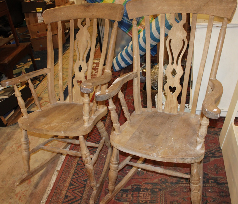 Pair of traditional rocking chairs (10th Sept)
