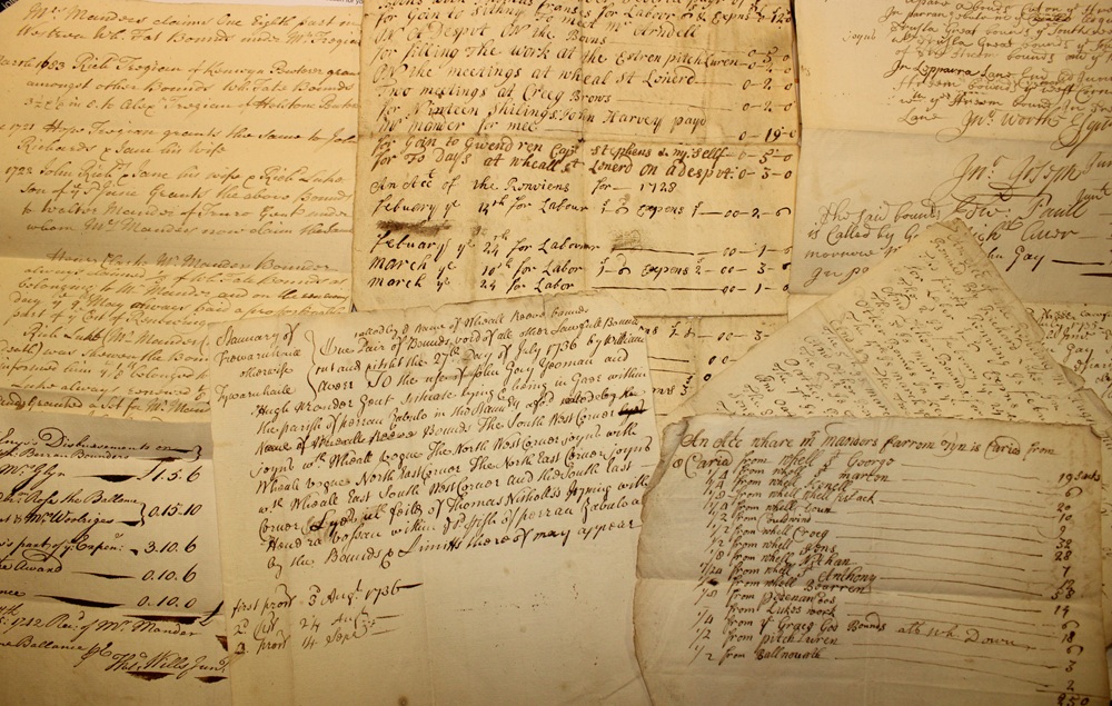Rare Cornish Tin Bounds accounts and indentures - sold for a total over £6000.00